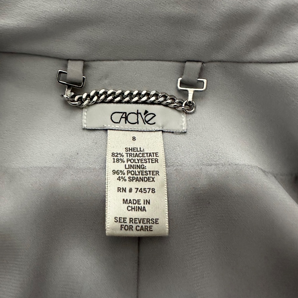 Suite Jacket Cache Gray Rhinstone Size 8 - image 5